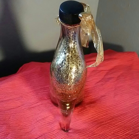 Glass gold glitter filled high heeled shoe - Picture 5 of 8
